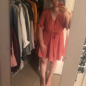 Lulus red polka dot wrap dress